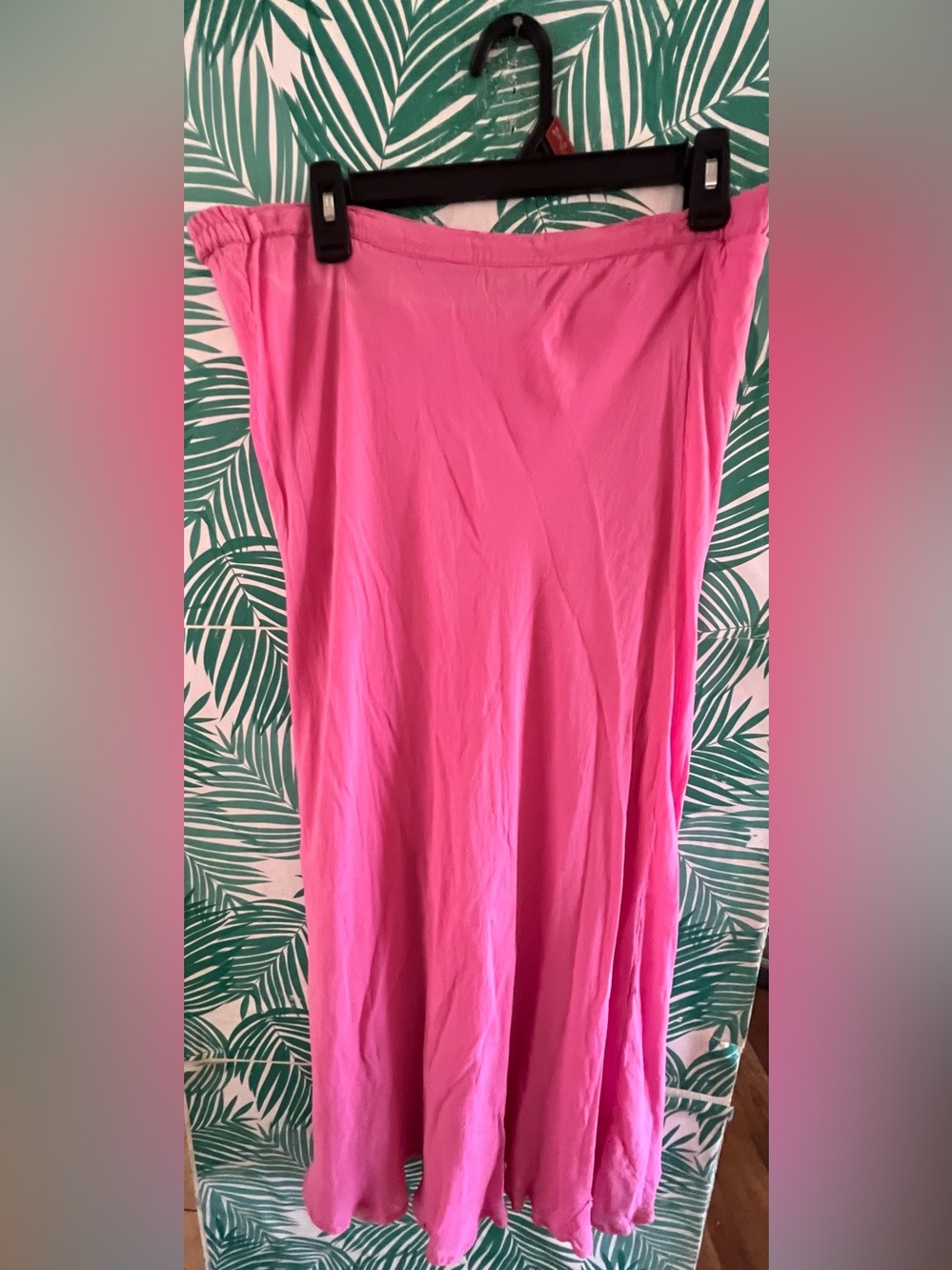 Vintage Styleworks Pink Maxi Skirt - Lightweight Casual Style Sz 12 rayon/cotton